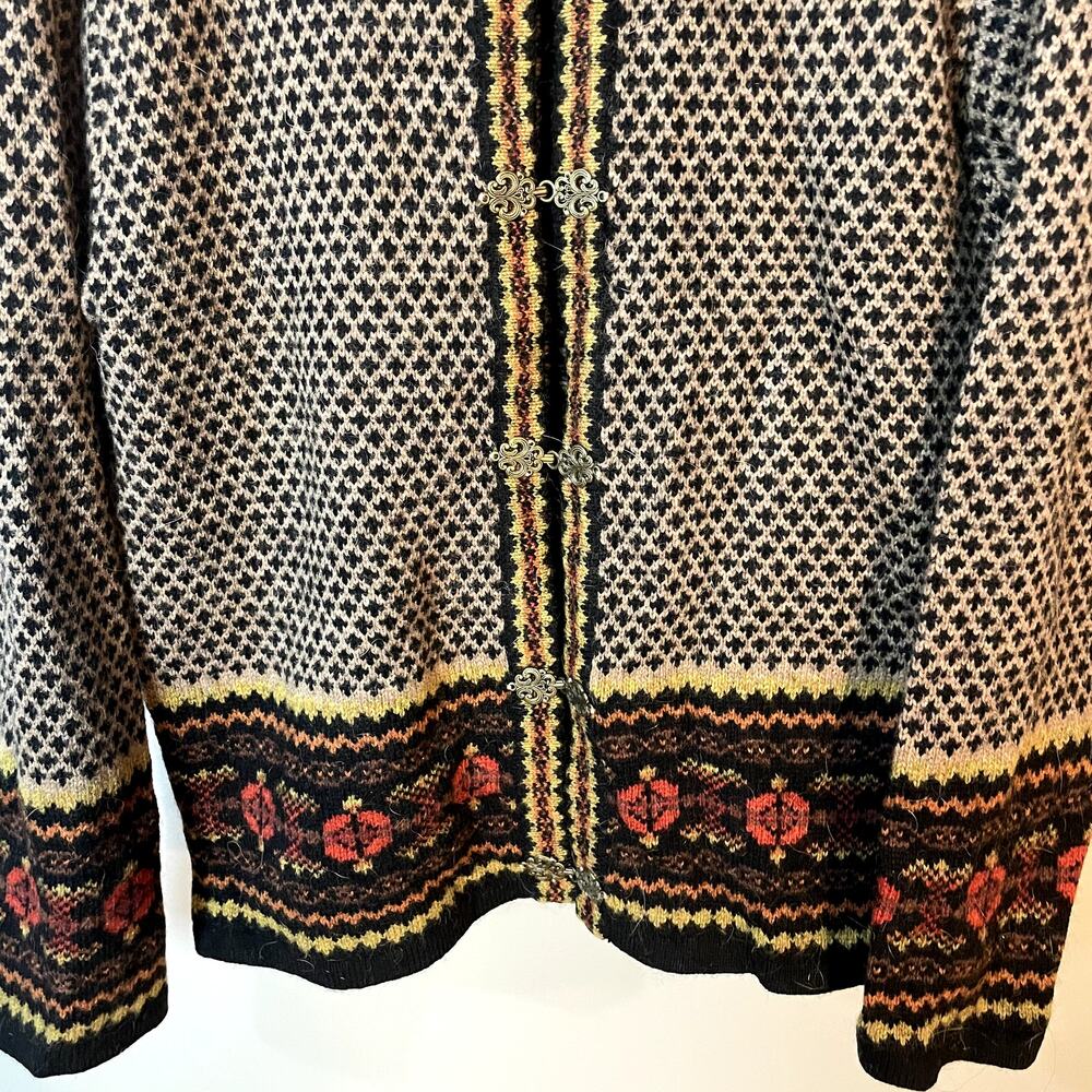 VTG Cambridge Dry Goods Nordic Fair Isle 100% Wool Sweater Women's Large - Picture 3 of 12